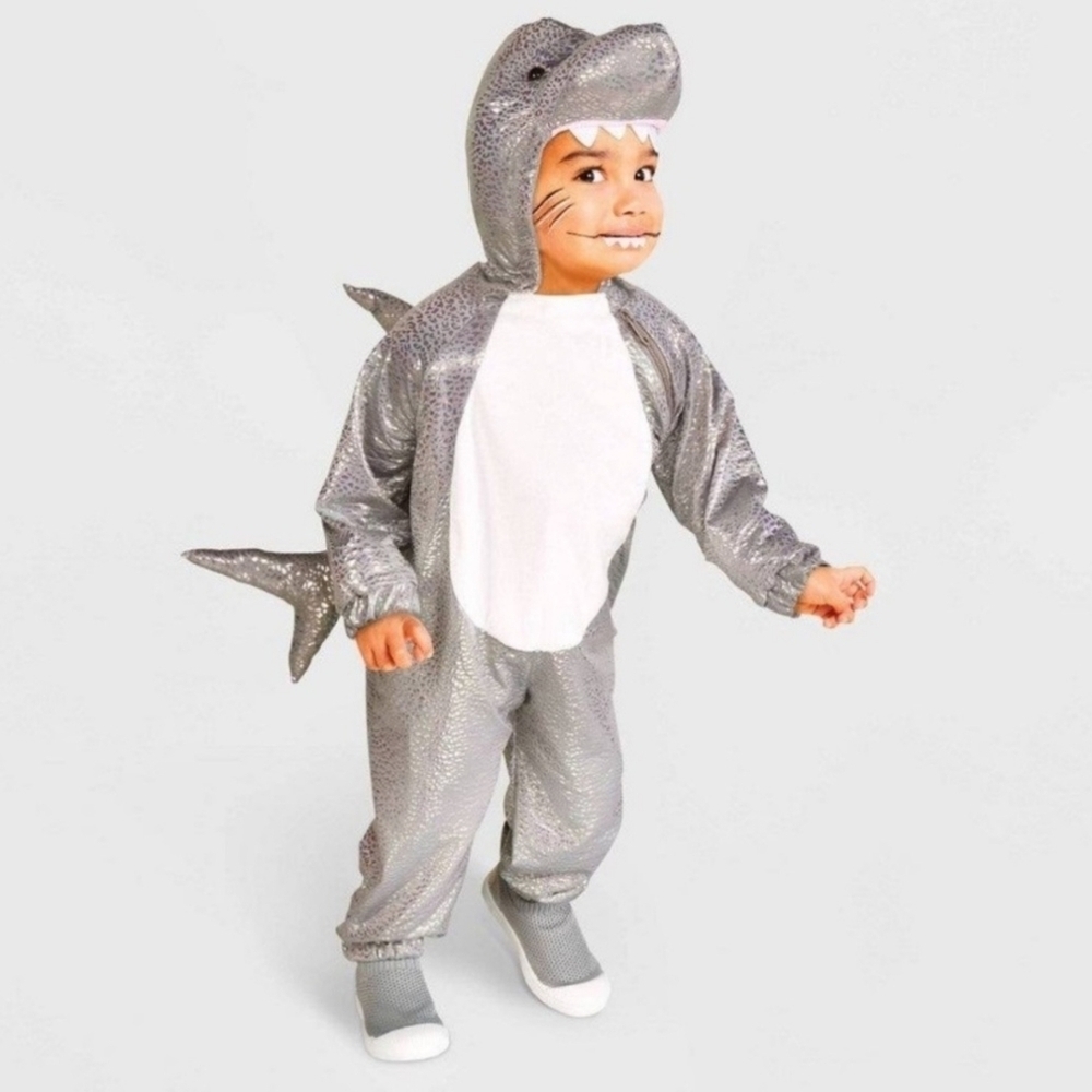 Hyde & Eek! Boutique Toddler Shark Halloween Costume Jumpsuit Size 18m-24m EUC